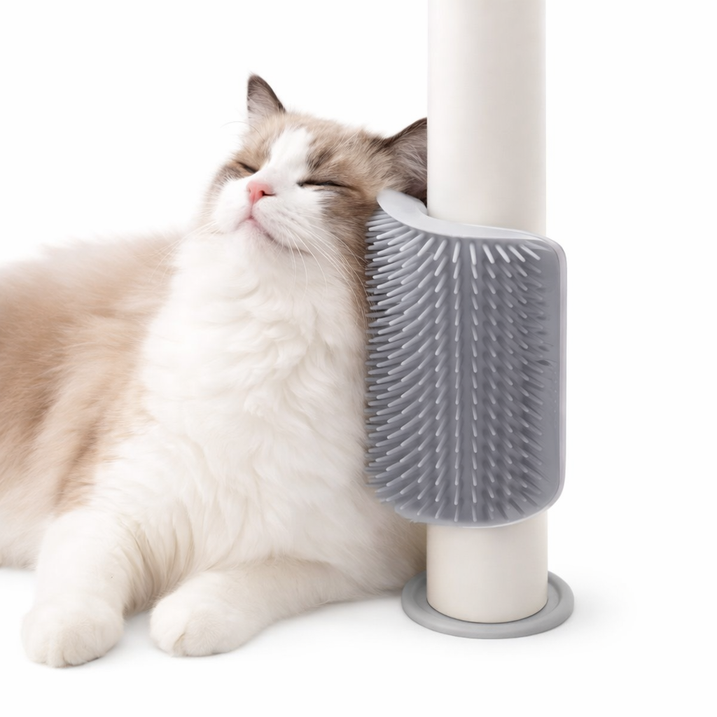 Cat Self Groomer – Wall Mounted Self Grooming Brush for Cats